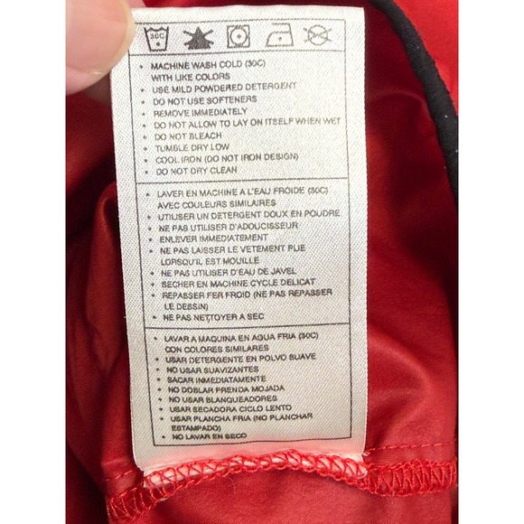 Vintage Y2K Nike Center Swoosh Mens Red Half Zip Hooded Windbreaker Jacket Large - Picture 14 of 15